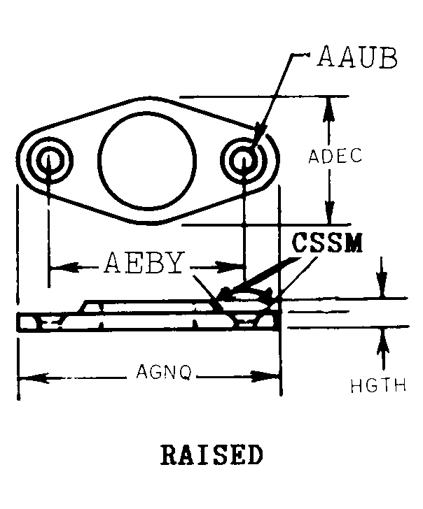 RAISED style nsn 5340-01-132-8849