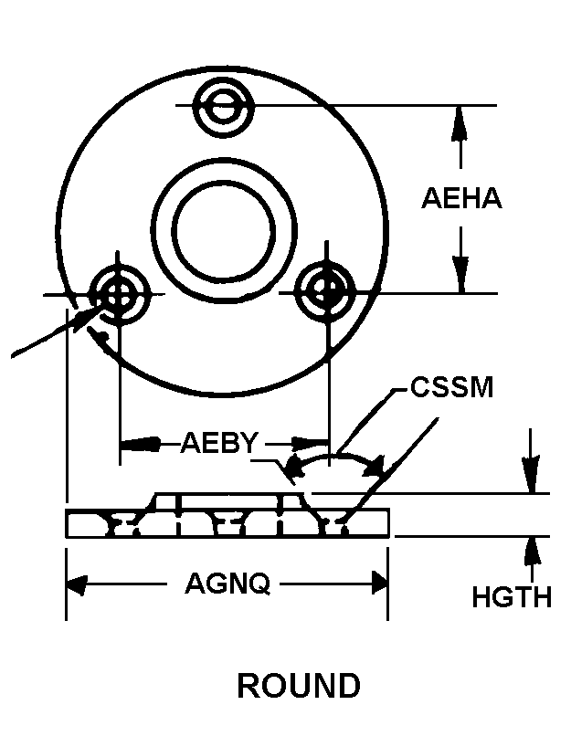ROUND style nsn 5340-00-409-9586