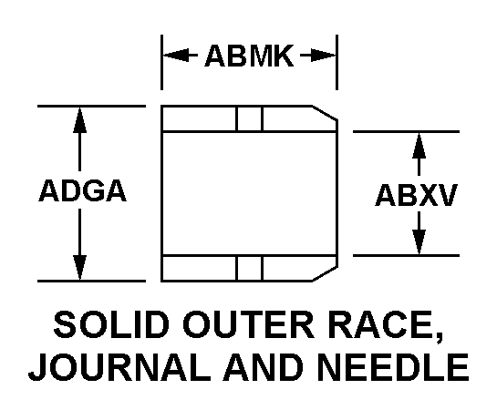 SOLID OUTER RACE, JOURNAL AND NEEDLE style nsn 3110-00-156-8424