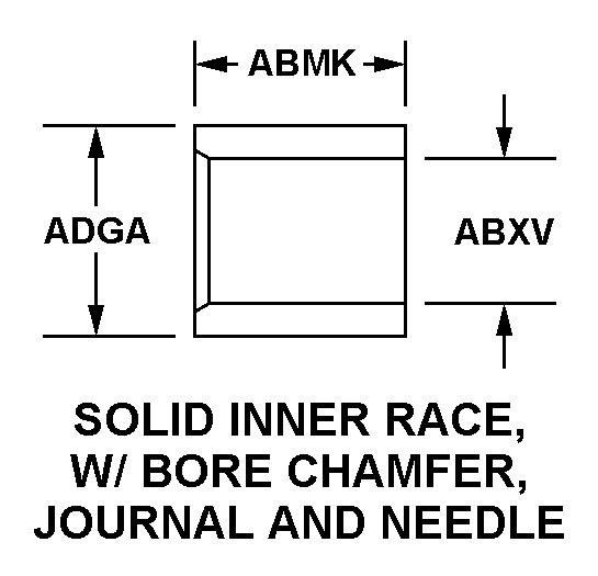 SOLID INNER RACE, WITH BORE CHAMFER, JOURNAL AND NEEDLE style nsn 3110-00-157-0462