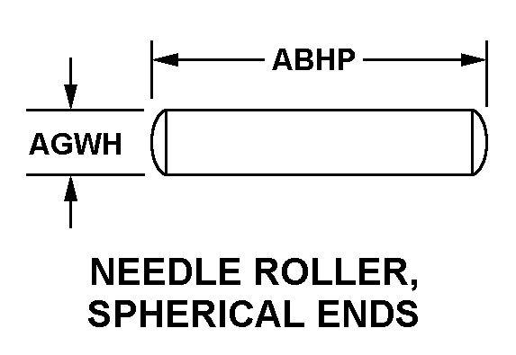 NEEDLE ROLLER, SPHERICAL ENDS style nsn 3110-00-198-0442