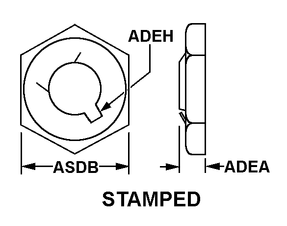STAMPED style nsn 5310-00-010-7826