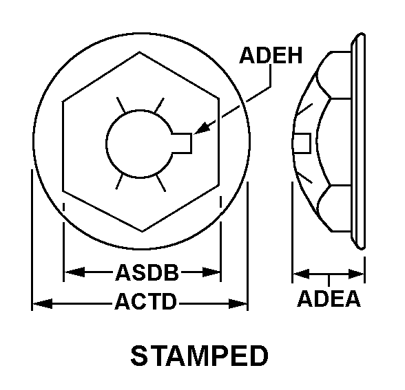STAMPED style nsn 5310-00-014-4562
