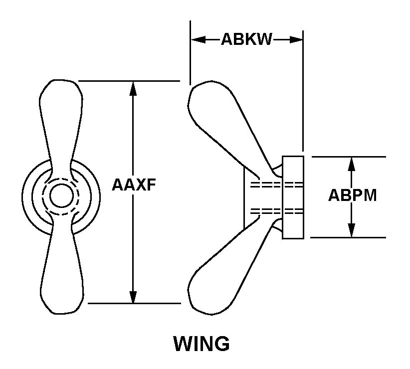 WING style nsn 5310-00-004-3220