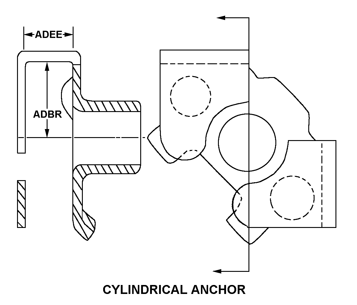 CYLINDRICAL ANCHOR style nsn 5310-01-312-5928