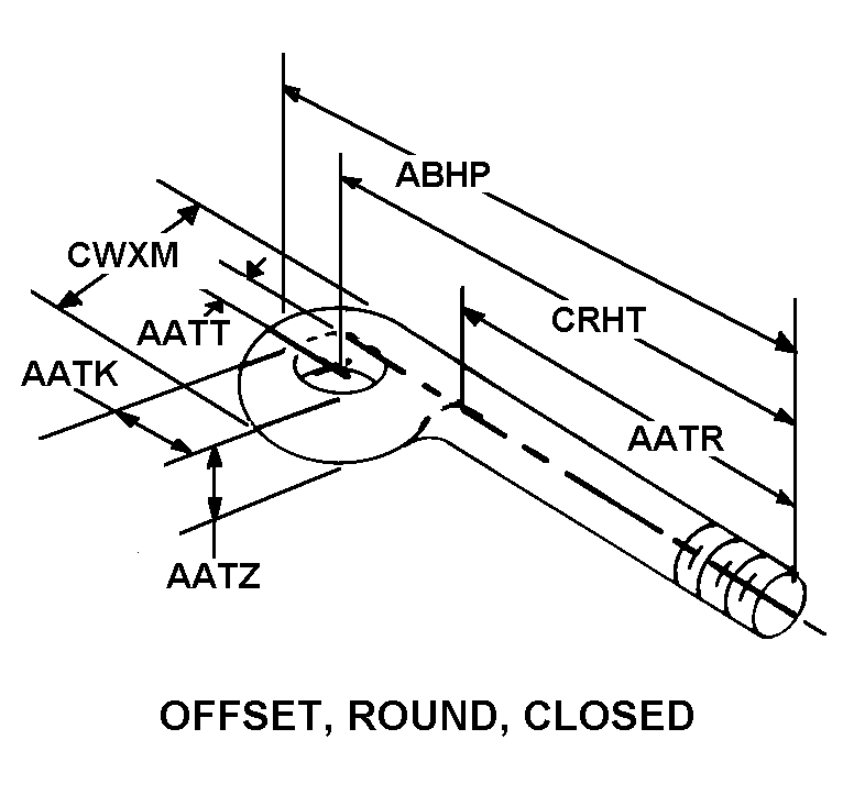 OFFSET, ROUND, CLOSED style nsn 5306-00-050-0346