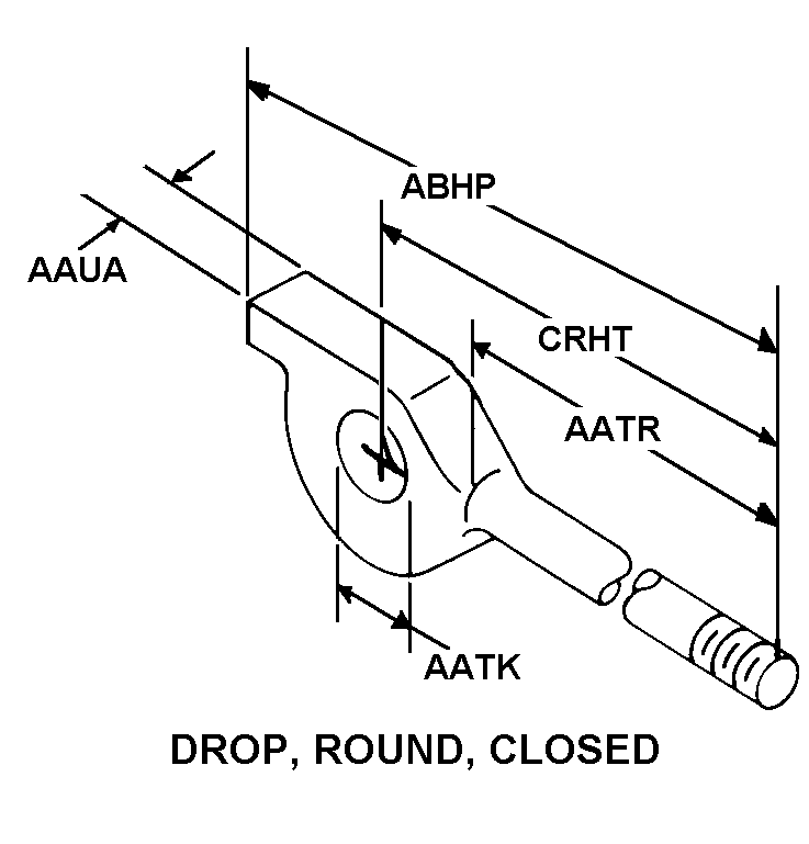 DROP, ROUND, CLOSED style nsn 5306-00-760-7173
