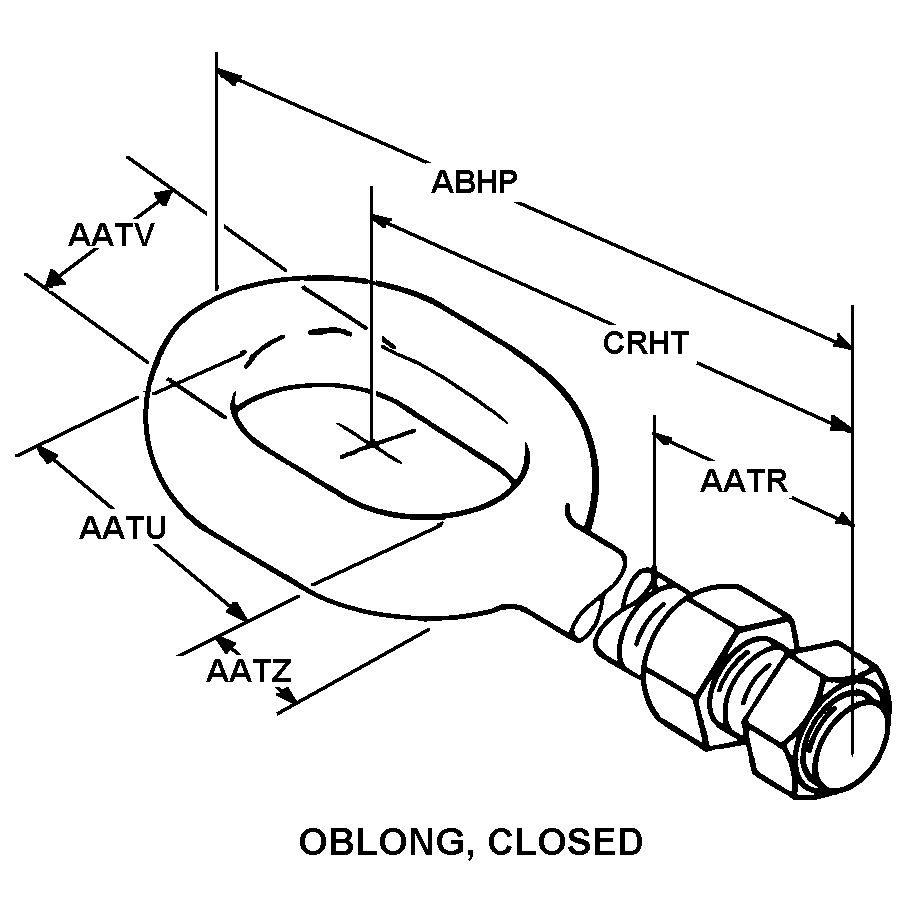 OBLONG, CLOSED style nsn 5306-01-481-7024