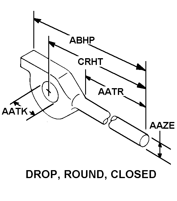 DROP, ROUND, CLOSED style nsn 5306-00-760-7173