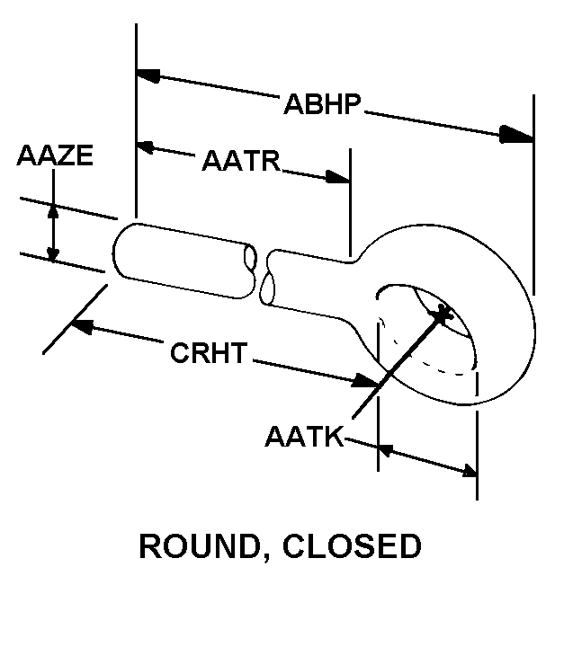 ROUND, CLOSED style nsn 5306-00-197-8980