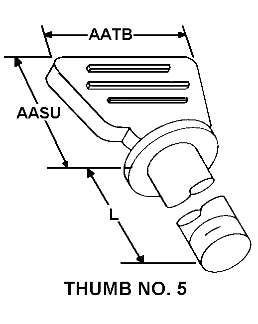 THUMB NO. 5 style nsn 5305-00-208-7421