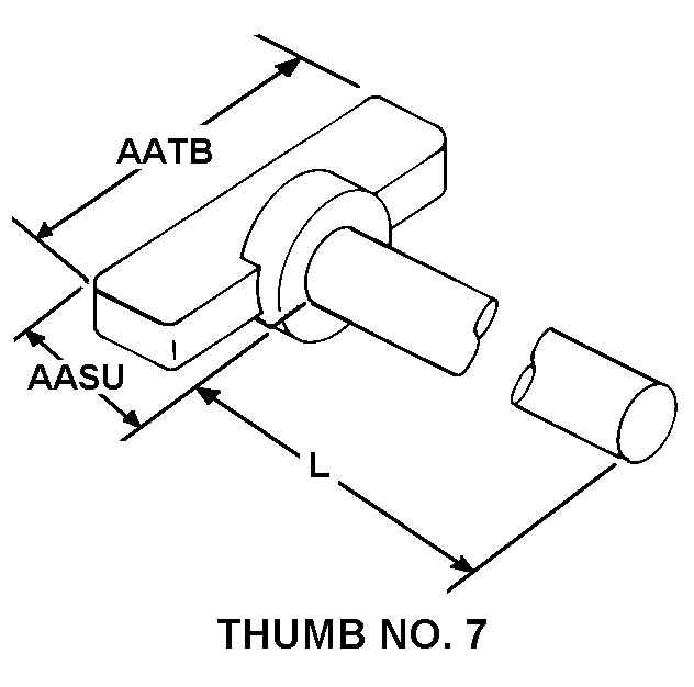 THUMB NO. 7 style nsn 5305-00-147-6392