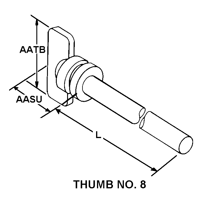 THUMB NO. 8 style nsn 5305-00-769-7593