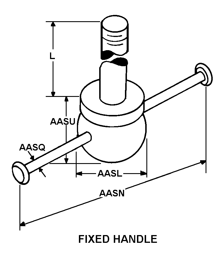 FIXED HANDLE style nsn 5306-00-497-9651