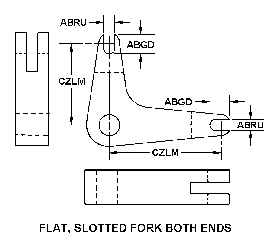 FLAT, SLOTTED FORK BOTH ENDS style nsn 3040-00-491-5482