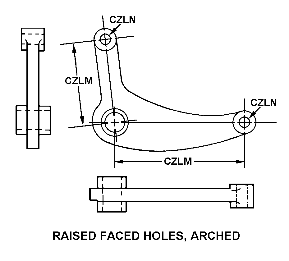 RAISED FACED HOLES, ARCHED style nsn 3040-01-451-6465