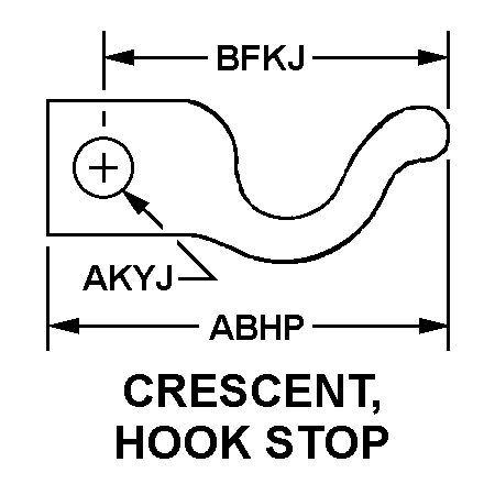 CRESCENT, HOOK STOP style nsn 3040-00-752-1156