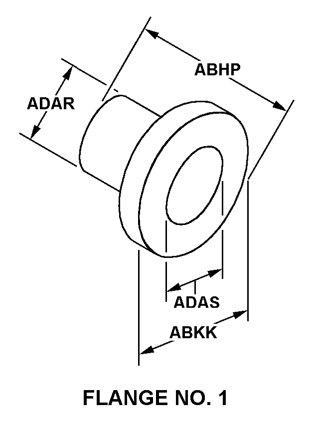 FLANGE NO. 1 style nsn 2530-00-929-0745