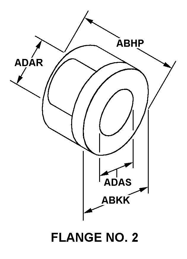 FLANGE NO. 2 style nsn 1630-01-307-9385
