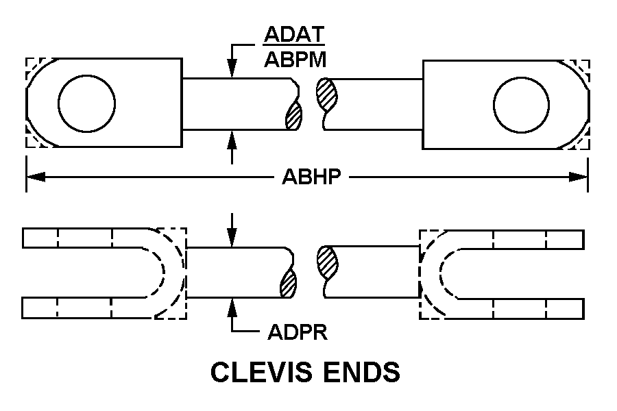 CLEVIS ENDS style nsn 3040-00-199-4646