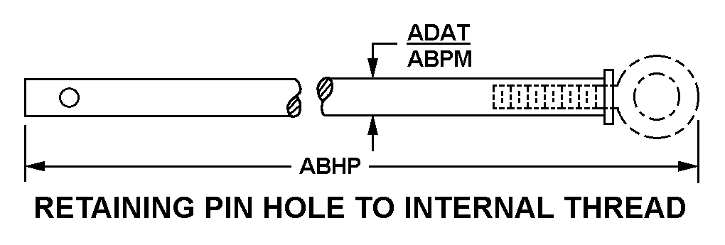 RETAINING PIN HOLE TO INTERNAL THREAD style nsn 3040-01-452-7010