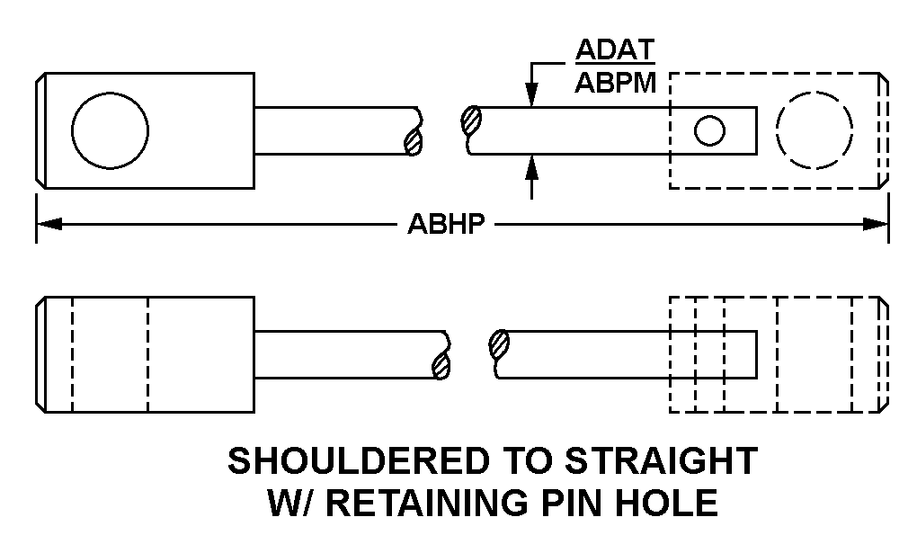 SHOULDERED TO STRAIGHT W/RETAINING PIN HOLE style nsn 3040-01-074-4162