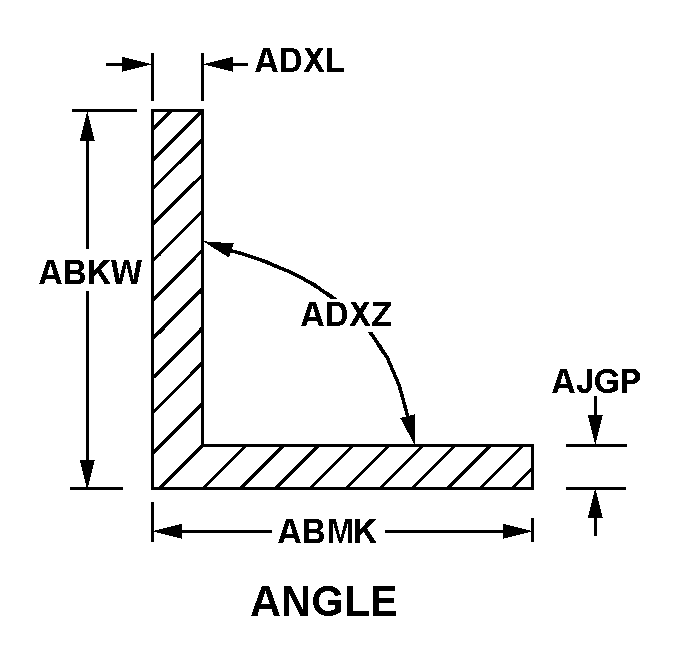 ANGLE style nsn 9390-01-285-9621