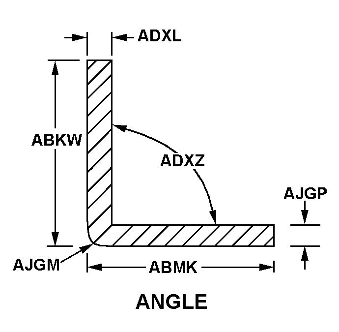 ANGLE style nsn 9390-01-498-4814