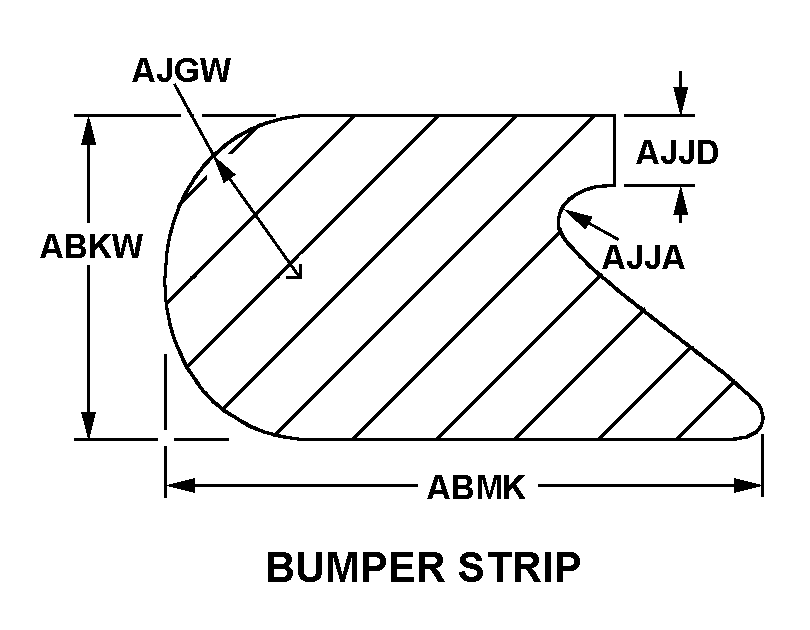 BUMPER STRIP style nsn 9390-00-893-1908