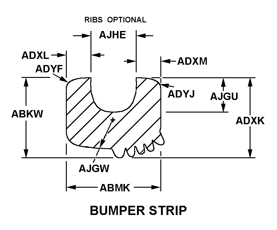 BUMPER STRIP style nsn 9390-00-893-1907