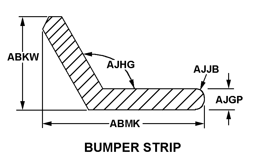 BUMPER STRIP style nsn 9390-00-141-7556