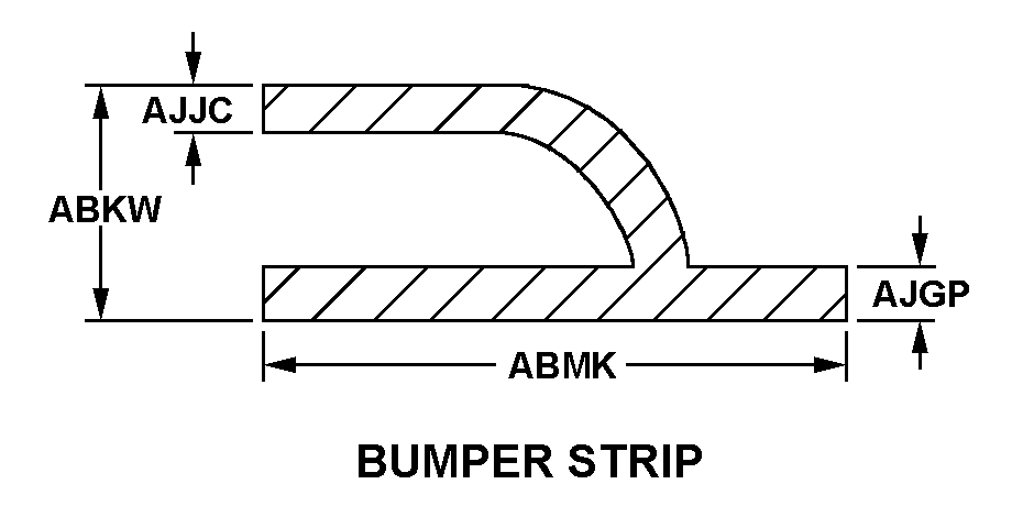 BUMPER STRIP style nsn 9390-00-001-9411