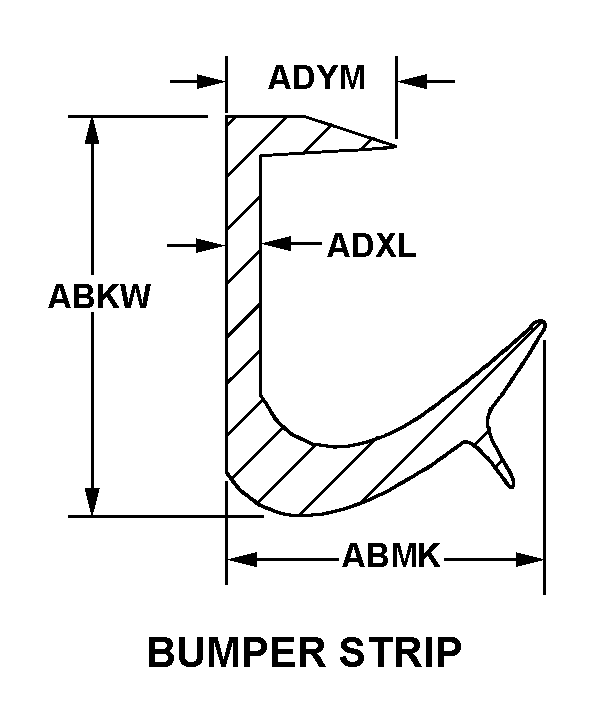 BUMPER STRIP style nsn 9330-01-628-7720