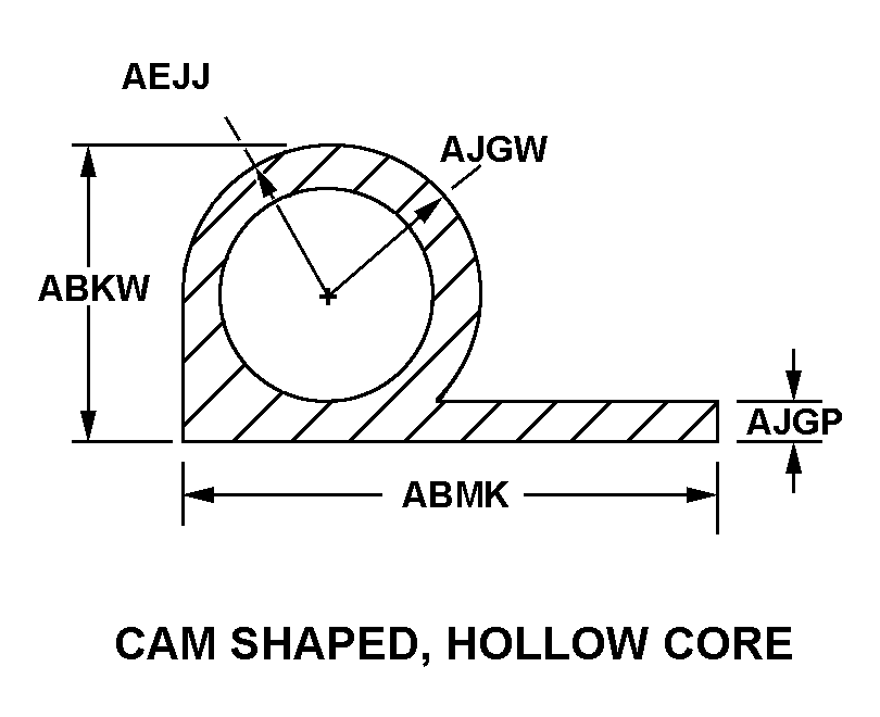 CAM SHAPED, HOLLOW CORE style nsn 9390-01-494-9348