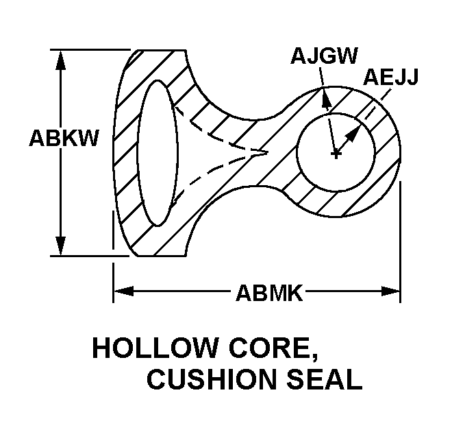 HOLLOW CORE, CUSHION SEAL style nsn 9390-00-160-9280