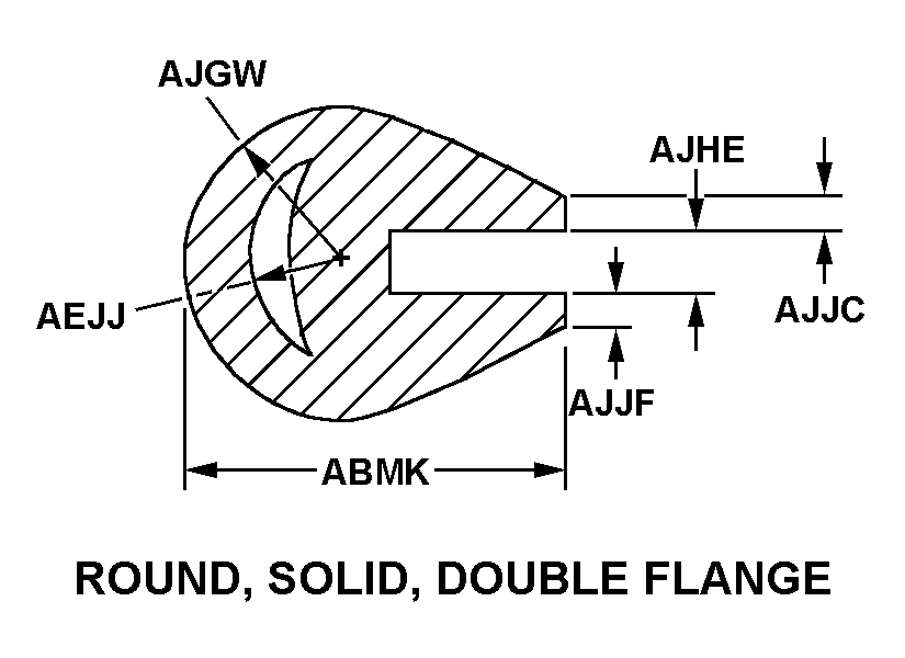 ROUND, SOLID, DOUBLE FLANGE style nsn 9390-01-254-0437