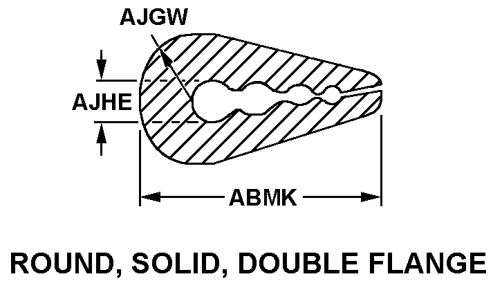 ROUND, SOLID, DOUBLE FLANGE style nsn 9390-01-254-0437