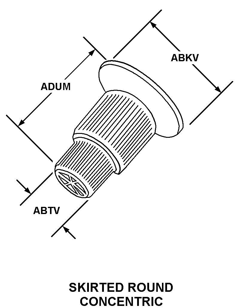 SKIRTED ROUND CONCENTRIC style nsn 5355-01-458-5616