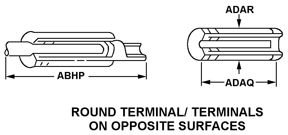 ROUND TERMINAL/TERMINALS ON OPPOSITE SURFACE style nsn 5915-01-334-0894