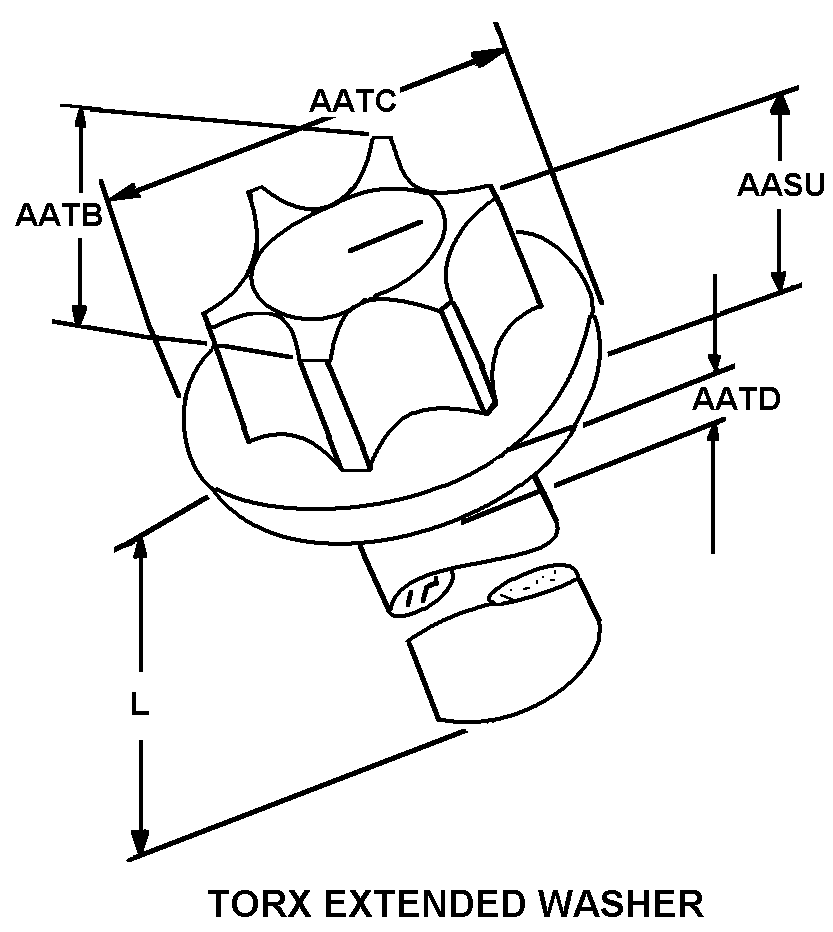 TORX EXTENDED WASHER style nsn 5306-01-545-5637