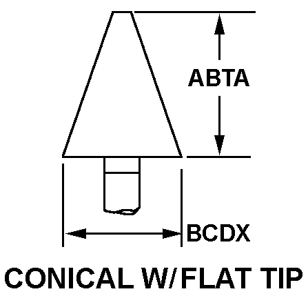 CONICAL W/FLAT TIP style nsn 5130-00-172-3414