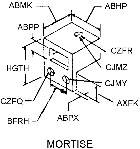 MORTISE style nsn 5340-01-345-6517