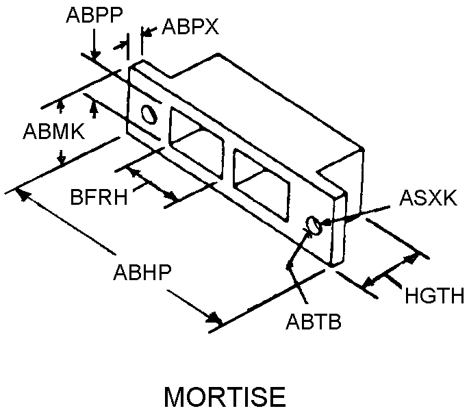 MORTISE style nsn 5340-01-425-2362