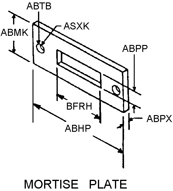 MORTISE PLATE style nsn 5340-01-516-7464