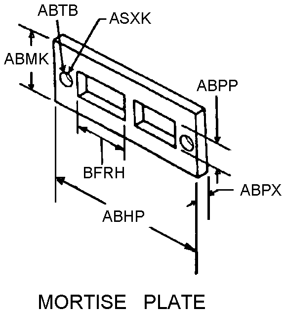 MORTISE PLATE style nsn 5340-01-516-7464