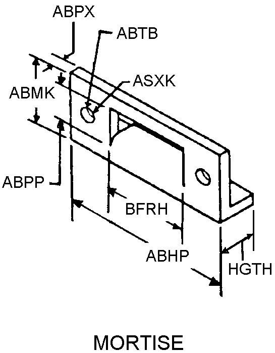 MORTISE style nsn 5340-01-502-8620