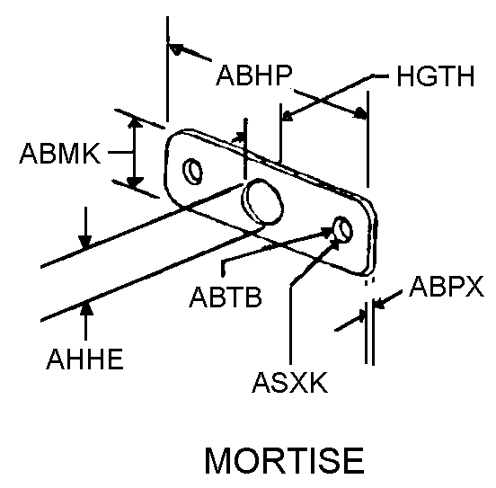 MORTISE style nsn 5340-01-345-6517