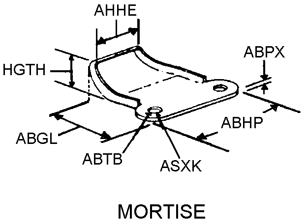 MORTISE style nsn 5340-01-502-8620