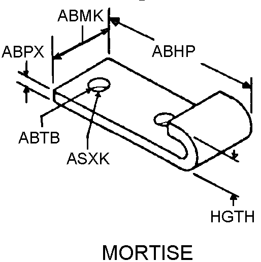 MORTISE style nsn 5340-01-425-2362