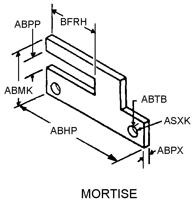 MORTISE style nsn 5340-01-468-0204